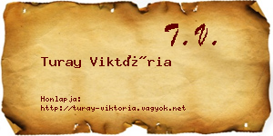 Turay Viktória névjegykártya